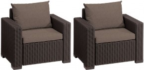 Комплект кресел Калифорния (California chair) коричневые в Красноуральске - krasnouralsk.mebel24.online | фото 2