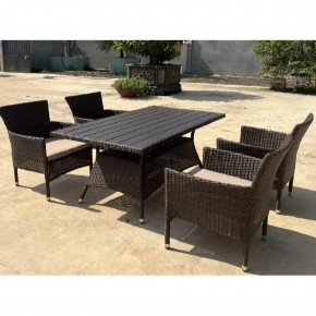 Комплект мебели из иск. ротанга AM-196B/T196 Brown 4Pcs (4+1) в Красноуральске - krasnouralsk.mebel24.online | фото 3