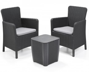 Комплект мебели Трентон балкон (Trenton Balcony graphite) графит в Красноуральске - krasnouralsk.mebel24.online | фото