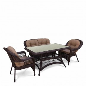 Комплект плетеной мебели T130/LV-520BB-Brown_Beige в Красноуральске - krasnouralsk.mebel24.online | фото 1