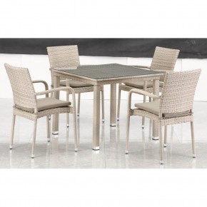 Комплект плетеной мебели T256C/Y376C-W85 Latte (4+1) + подушки на стульях в Красноуральске - krasnouralsk.mebel24.online | фото 3