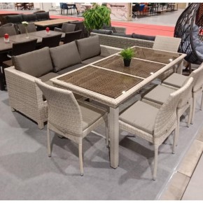 Комплект плетеной мебели T365/S65/Y380C-W85 8PCS Latte (8+1) + подушки в Красноуральске - krasnouralsk.mebel24.online | фото