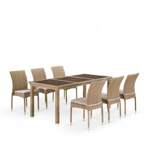 Комплект плетеной мебели T365/Y380B-W65 Light Brown (6+1) в Красноуральске - krasnouralsk.mebel24.online | фото 1