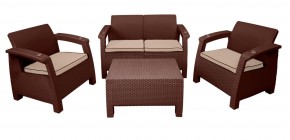 Комплект уличной мебели Yalta Premium Terrace Set (Ялта) шоколадый (+подушки под спину) в Красноуральске - krasnouralsk.mebel24.online | фото 1