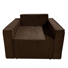 Кресло-кровать Принц КК1-ВК (велюр коричневый) в Красноуральске - krasnouralsk.mebel24.online | фото