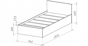 НИЦЦА-13 Кровать 900 с настилом ЛДСП (НЦ.13) в Красноуральске - krasnouralsk.mebel24.online | фото 3