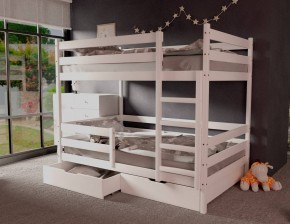 Кровать двухъярусная без крыши 80*190 Белый в Красноуральске - krasnouralsk.mebel24.online | фото