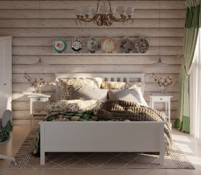 Кровать Кантри двухспальная 180х200, массив сосны, цвет белый в Красноуральске - krasnouralsk.mebel24.online | фото 4