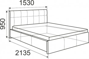 Кровать Лаура с латами Nice White 1400x2000 в Красноуральске - krasnouralsk.mebel24.online | фото 2