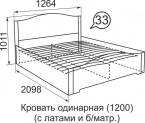 Кровать с латами Виктория 1600*2000 в Красноуральске - krasnouralsk.mebel24.online | фото 4