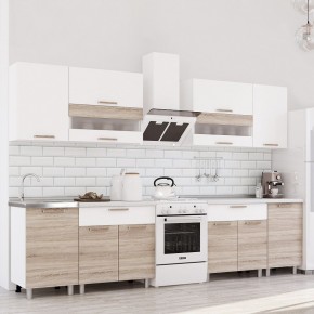 Кухня Айсбери 2.4 м (Белый/Дуб Сонома) в Красноуральске - krasnouralsk.mebel24.online | фото