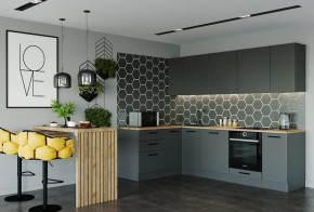Кухня угловая Антрацит 2600х1600 (Стол. 38мм) в Красноуральске - krasnouralsk.mebel24.online | фото 1