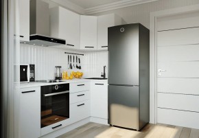 Кухонный гарнитур Белый Глянец 2200*1000 (Стол. 38мм) в Красноуральске - krasnouralsk.mebel24.online | фото 1