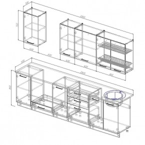 Кухонный гарнитур Бланка 2800 (Стол. 26мм) в Красноуральске - krasnouralsk.mebel24.online | фото 2