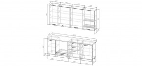 Кухонный гарнитур Меренга 2200 h950 (Стол. 38мм) в Красноуральске - krasnouralsk.mebel24.online | фото 2