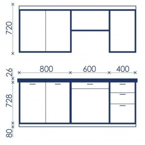 Кухонный гарнитур Ольвия-6 (1.8м) в Красноуральске - krasnouralsk.mebel24.online | фото 4