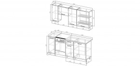 Кухонный гарнитур Санторини 1800 (Стол. 38мм) в Красноуральске - krasnouralsk.mebel24.online | фото 2