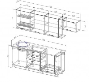 Кухонный гарнитур Шампань 2550 (Стол. 38мм) в Красноуральске - krasnouralsk.mebel24.online | фото 2