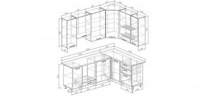 Кухонный гарнитур Старое Дерево 2200*1600 h950 (Стол. 26мм) в Красноуральске - krasnouralsk.mebel24.online | фото 2