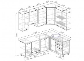 Кухонный гарнитур угловой Демо 2200х1600 (Стол. 38мм) в Красноуральске - krasnouralsk.mebel24.online | фото 2