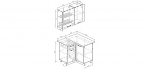 Кухонный гарнитур угловой Каппучино 1000*1000 (Стол. 26мм) в Красноуральске - krasnouralsk.mebel24.online | фото 2