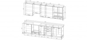 Кухонный гарнитур Умбра 3000 h950 (Стол. 26мм) в Красноуральске - krasnouralsk.mebel24.online | фото 2
