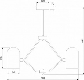 Люстра на штанге Eurosvet Bambola 60157/5 латунь в Красноуральске - krasnouralsk.mebel24.online | фото 4
