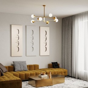 Люстра на штанге Eurosvet Calyx 60168/8 латунь в Красноуральске - krasnouralsk.mebel24.online | фото 4
