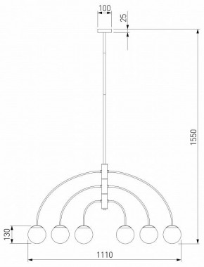 Люстра на штанге Eurosvet Cenacolo 30179/6 черный в Красноуральске - krasnouralsk.mebel24.online | фото 3