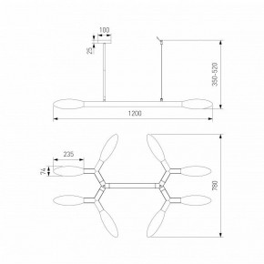 Люстра на штанге Eurosvet Covalent 30180 черный в Красноуральске - krasnouralsk.mebel24.online | фото 3