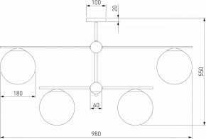 Люстра на штанге Eurosvet Marbella 60147/6 латунь в Красноуральске - krasnouralsk.mebel24.online | фото 4