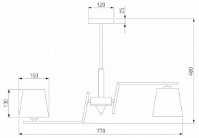 Люстра на штанге Eurosvet Ozark 60149/8 латунь в Красноуральске - krasnouralsk.mebel24.online | фото 3