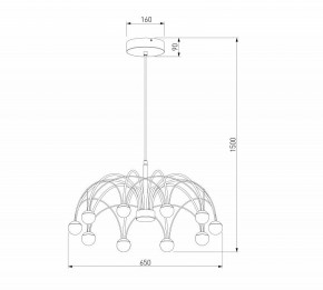 Люстра на штанге Eurosvet Ragno 90030/10 LED золото в Красноуральске - krasnouralsk.mebel24.online | фото 5
