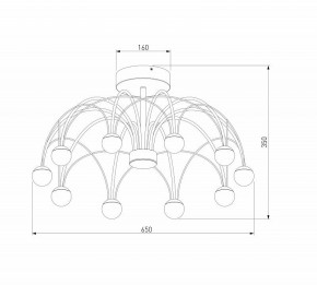Люстра на штанге Eurosvet Ragno 90035/10 LED черный в Красноуральске - krasnouralsk.mebel24.online | фото 4