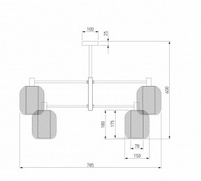 Люстра на штанге Eurosvet Voile 30191/6 черный в Красноуральске - krasnouralsk.mebel24.online | фото 3