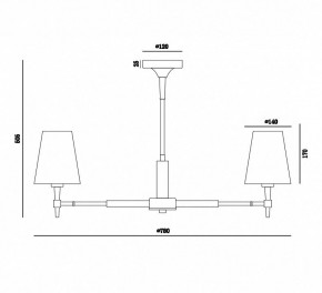 Люстра на штанге Maytoni Zaragoza H001CL-05BS в Красноуральске - krasnouralsk.mebel24.online | фото 6