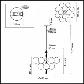 Люстра на штанге Odeon Light Palle 5405/12 в Красноуральске - krasnouralsk.mebel24.online | фото 4