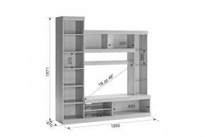 МАКСИ Мини-стенка дуб сонома/белое дерево в Красноуральске - krasnouralsk.mebel24.online | фото 2
