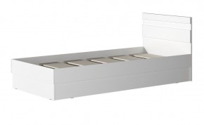 МС "Хилтон" Кровать 0,9 (Белый текстурный) в Красноуральске - krasnouralsk.mebel24.online | фото 2