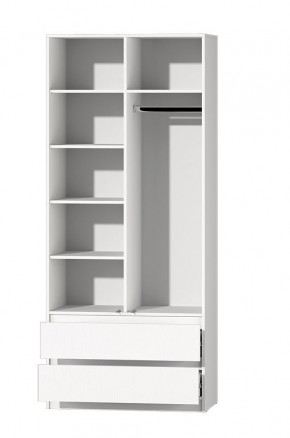 МС "Хилтон" Шкаф №3 900 (Белый текстурный) в Красноуральске - krasnouralsk.mebel24.online | фото 3