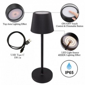 Настольная лампа декоративная Arte Lamp Fuyue A1616LT-1BK в Красноуральске - krasnouralsk.mebel24.online | фото 3