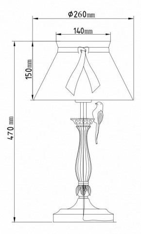 Настольная лампа декоративная Maytoni Bird ARM013-11-W в Красноуральске - krasnouralsk.mebel24.online | фото 5