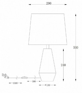 Настольная лампа декоративная Maytoni Calvin Table Z181-TL-01-B в Красноуральске - krasnouralsk.mebel24.online | фото 2