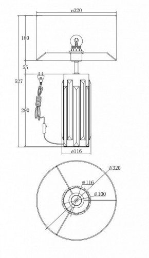 Настольная лампа декоративная Maytoni Muse MOD304TL-01G в Красноуральске - krasnouralsk.mebel24.online | фото 3