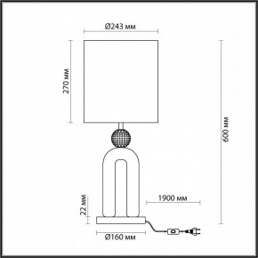 Настольная лампа декоративная Odeon Light Bagel 5410/1T в Красноуральске - krasnouralsk.mebel24.online | фото 4