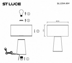 Настольная лампа декоративная ST-Luce Jackie SL1354.604.01 в Красноуральске - krasnouralsk.mebel24.online | фото 5