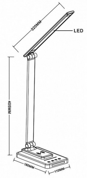 Настольная лампа офисная Arte Lamp William A5122LT-1WH в Красноуральске - krasnouralsk.mebel24.online | фото 3
