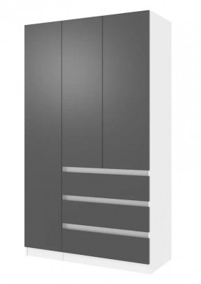 ПАРУС Шкаф 3х- ств. 1200 (белый/графит) в Красноуральске - krasnouralsk.mebel24.online | фото