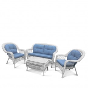 Плетеный комплект для отдыха из искусственного ротанга  LV-520 White/Blue в Красноуральске - krasnouralsk.mebel24.online | фото 2