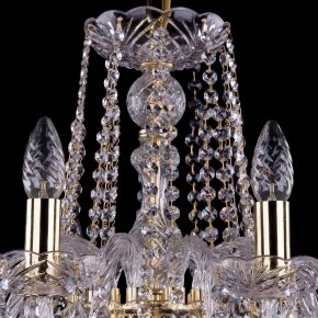 Подвесная люстра Bohemia Ivele Crystal 1402 1402/10/240/G/Leafs в Красноуральске - krasnouralsk.mebel24.online | фото 4